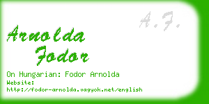 arnolda fodor business card